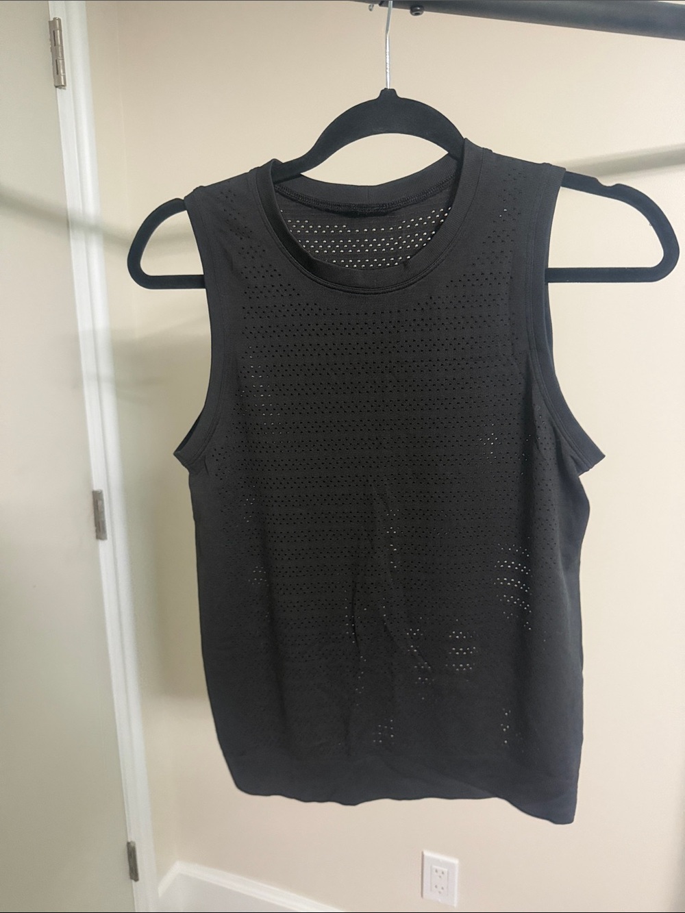 lululemon athletica Black Perforated Performance Tank